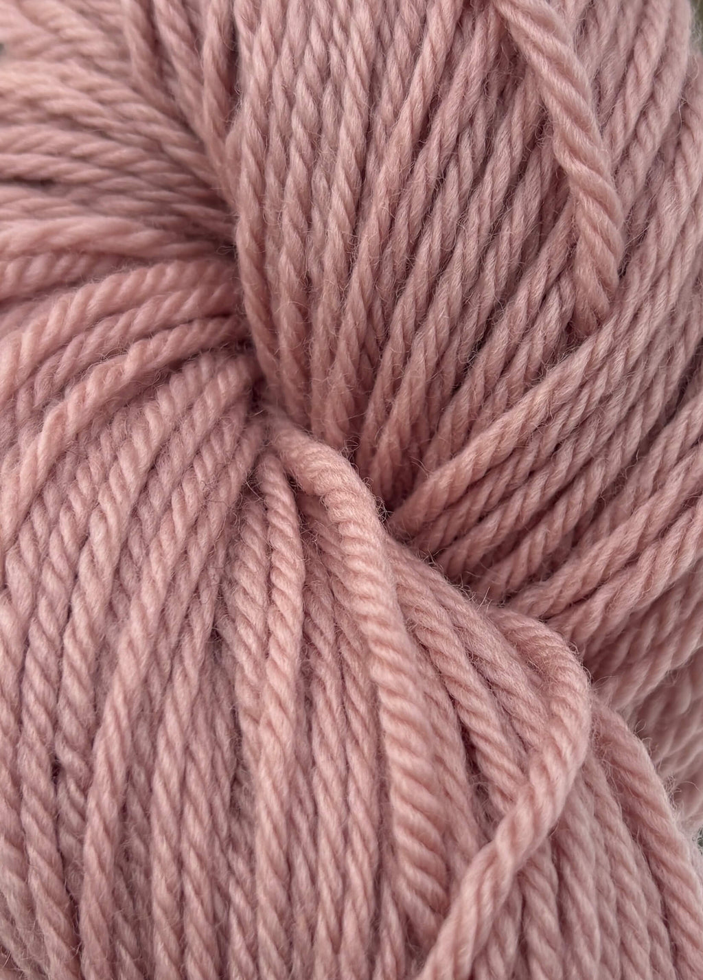 Close up of mauve yarn