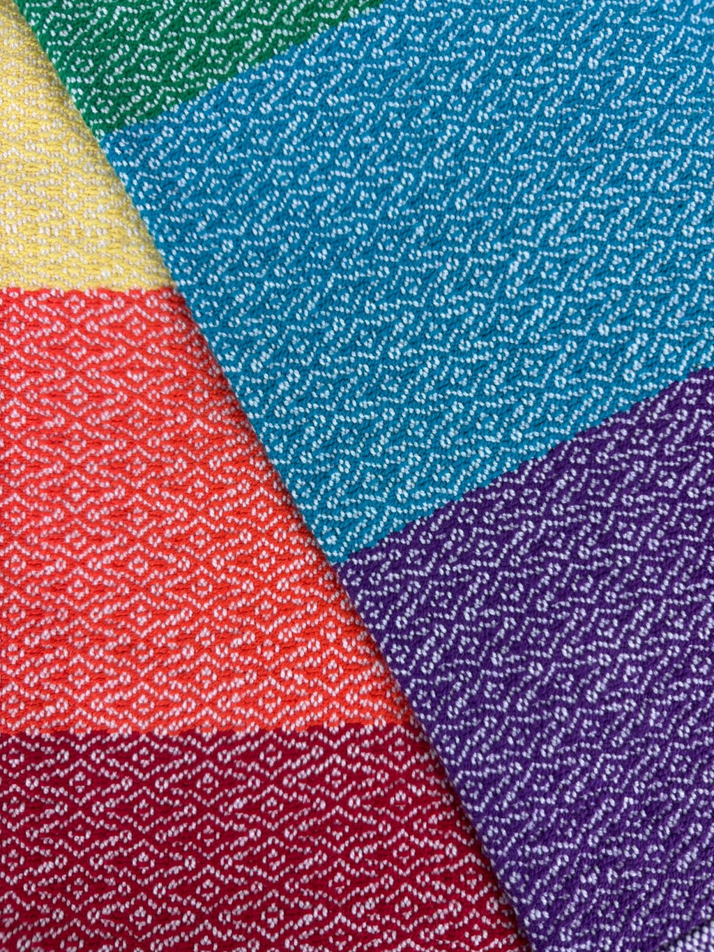 Rainbow Towel with geometric pattern